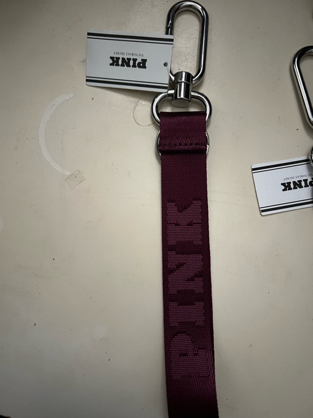 PINK Victoria's Secret Plum Branded Strap with Silver Clip